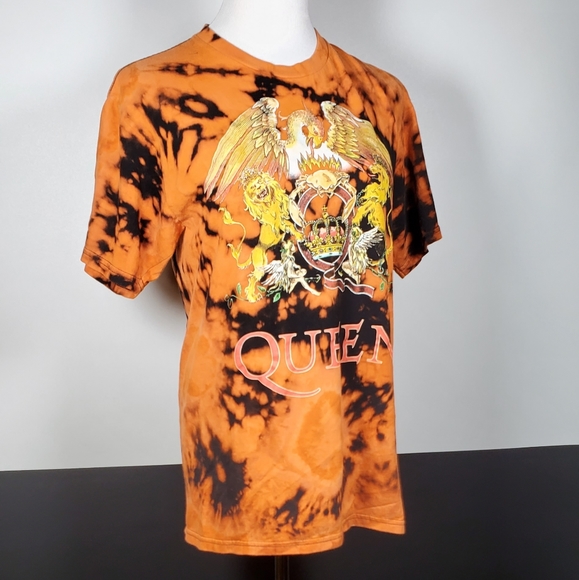 Queen Band Graphic Tee Reverse Tiedye Custom Piece - Picture 7 of 8
